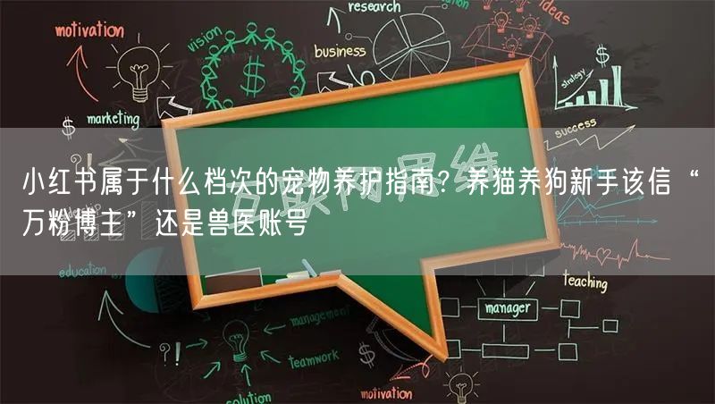 小红书属于什么档次的宠物养护指南？养猫养狗新手该信“万粉博主”还是兽医账号