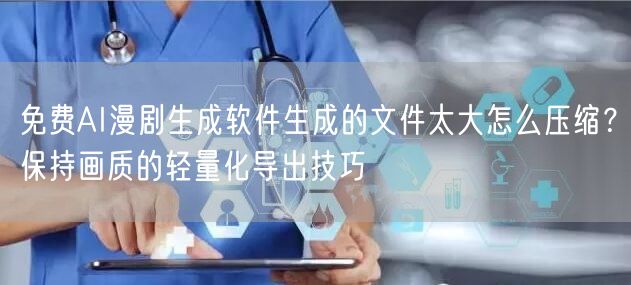 免费AI漫剧生成软件生成的文件太大怎么压缩？保持画质的轻量化导出技巧