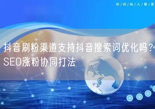 抖音刷粉渠道支持抖音搜索词优化吗？SEO涨粉协同打法