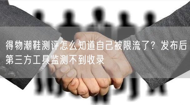 得物潮鞋测评怎么知道自己被限流了？发布后第三方工具监测不到收录