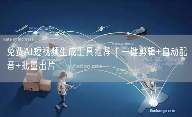 免费AI短视频生成工具推荐｜一键剪辑+自动配音+批量出片